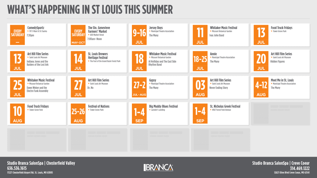 Branca summer calendar.